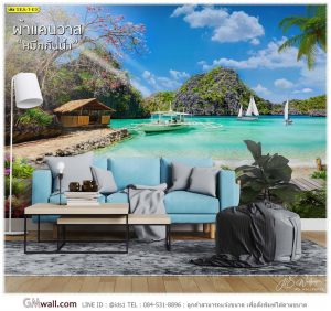 Wallpaperทะเล ภาพติดผนังชายหาดทะเล