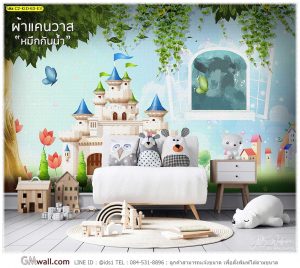 วอลเปเปอร์ติดผนังห้องนอนเด็ก ลายปราสาท
