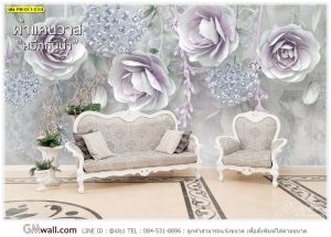 ภาพติดผนังห้องลายดอกไม้