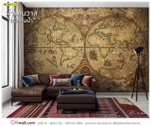 ภาพวอลเปเปอร์ลายแผนที่โบราณคลาสสิก