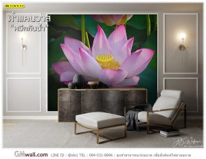 วอลเปเปอร์ติดผนังภาพถ่ายดอกบัวบาน