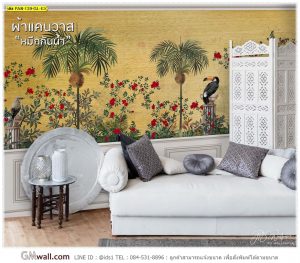 ภาพวอลเปเปอร์สั่งพิมพ์ สวนป่าสวยๆ โทนเหลือง