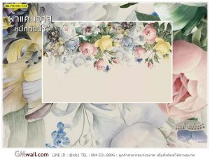 วอลเปเปอร์ติดผนังสั่งพิมพ์ ลายดอกไม้หวาน พาสเทล
