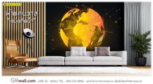 ภาพวอลเปเปอร์ลายโลกสีทอง