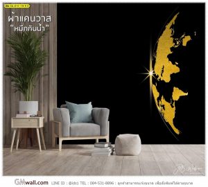 วอลเปเปอร์แคนวาสทอง หรูหรา