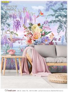 ภาพวอลเปเปอร์ห้องนอน ดอกไม้หวานๆ