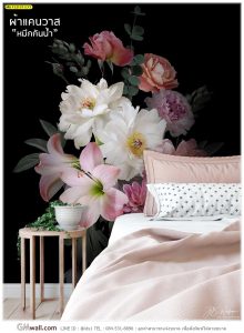 ภาพวอลเปเปอร์ติดผนังลายดอกไม้เข้ม