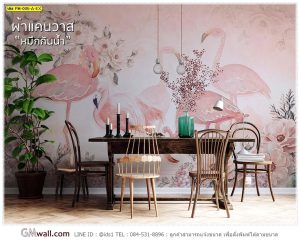 ภาพติดผนังลายนกฟลามิงโก้