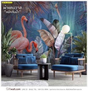 ภาพติดผนังลายนกฟลามิงโก้