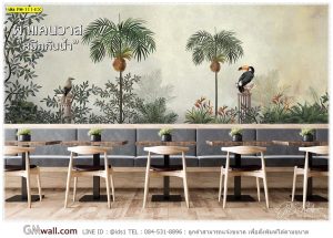 ภาพติดผนังกันน้ำลายสวนป่าสวยๆ